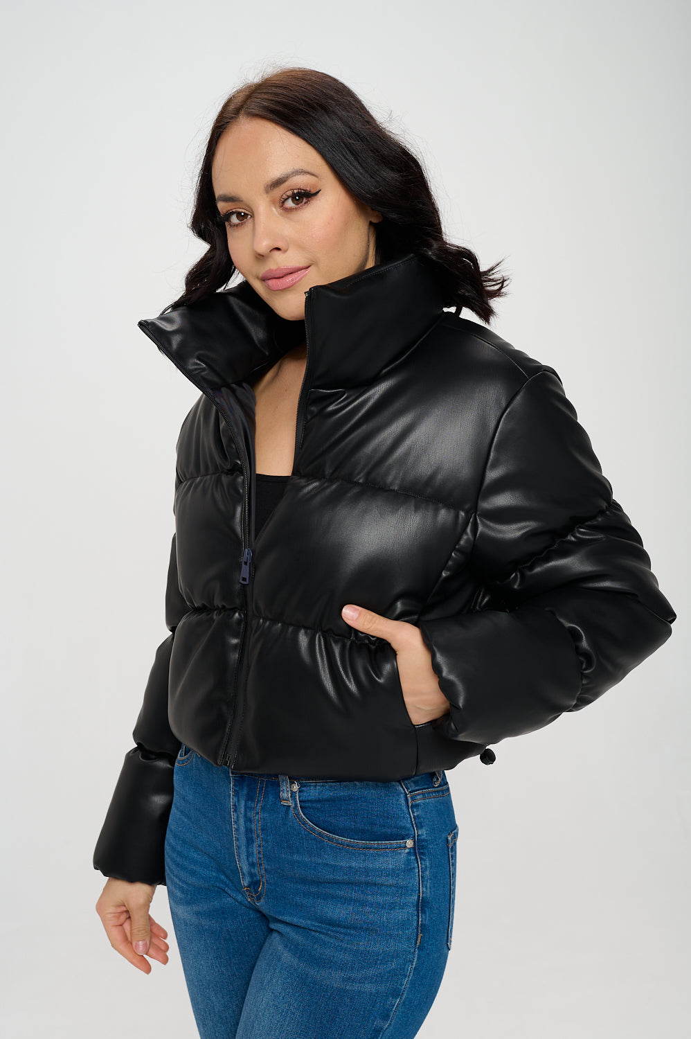 CiSono PU Leather Bomber Jacket