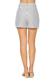 Stripe High Waisted Skirt Shorts/Skort - FashionPosh