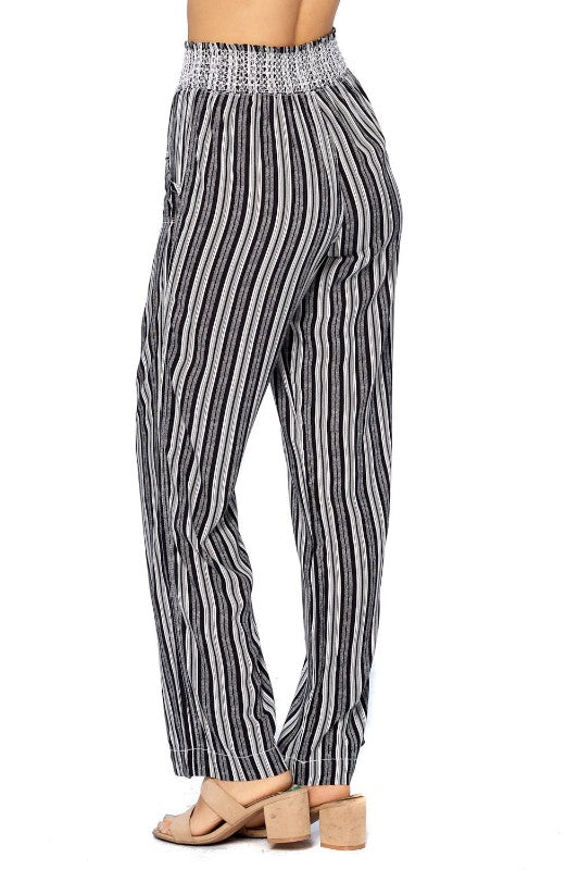Rayon Striped Pants - FashionPosh