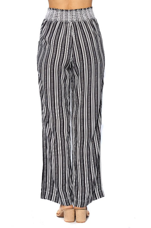 Rayon Striped Pants - FashionPosh