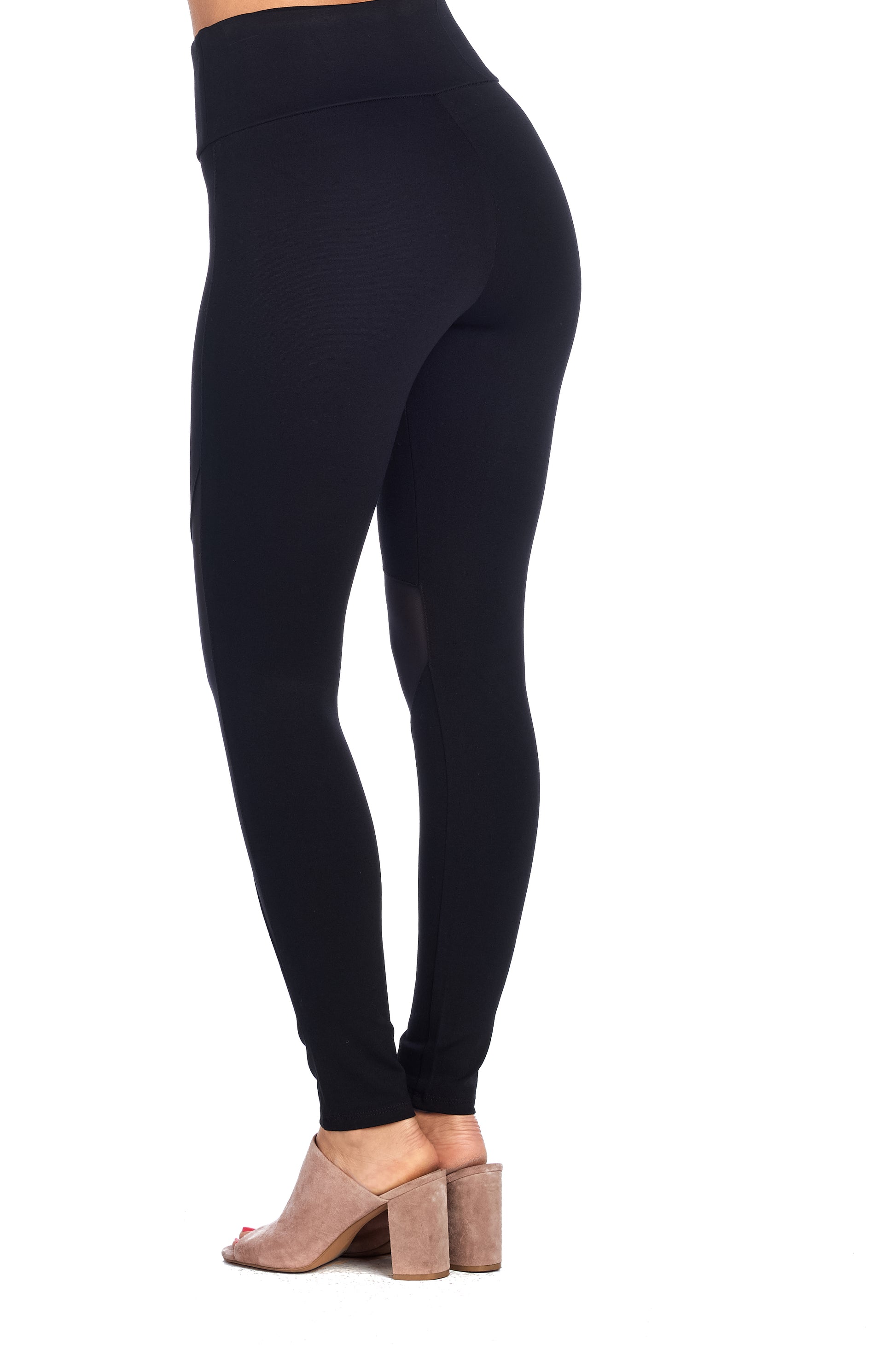 PP177 Workout Leggings W/ Sheer Detailing - FashionPosh