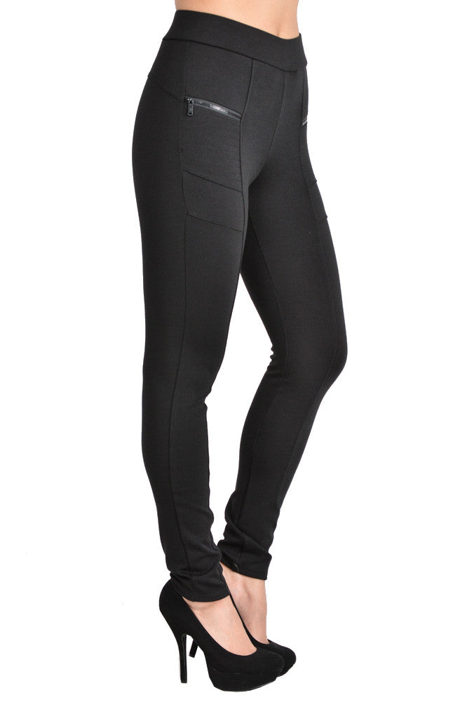 P9328X Plus Size Ci Sono Leggings W/ Accent Stitching - FashionPosh