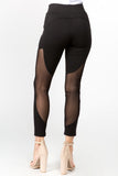 CiSono High waisted workout leggings W/mesh details - FashionPosh