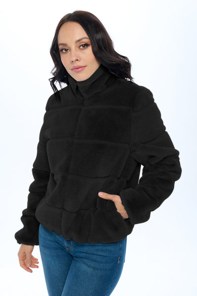 Ci Sono Fur Zip-Up Jacket