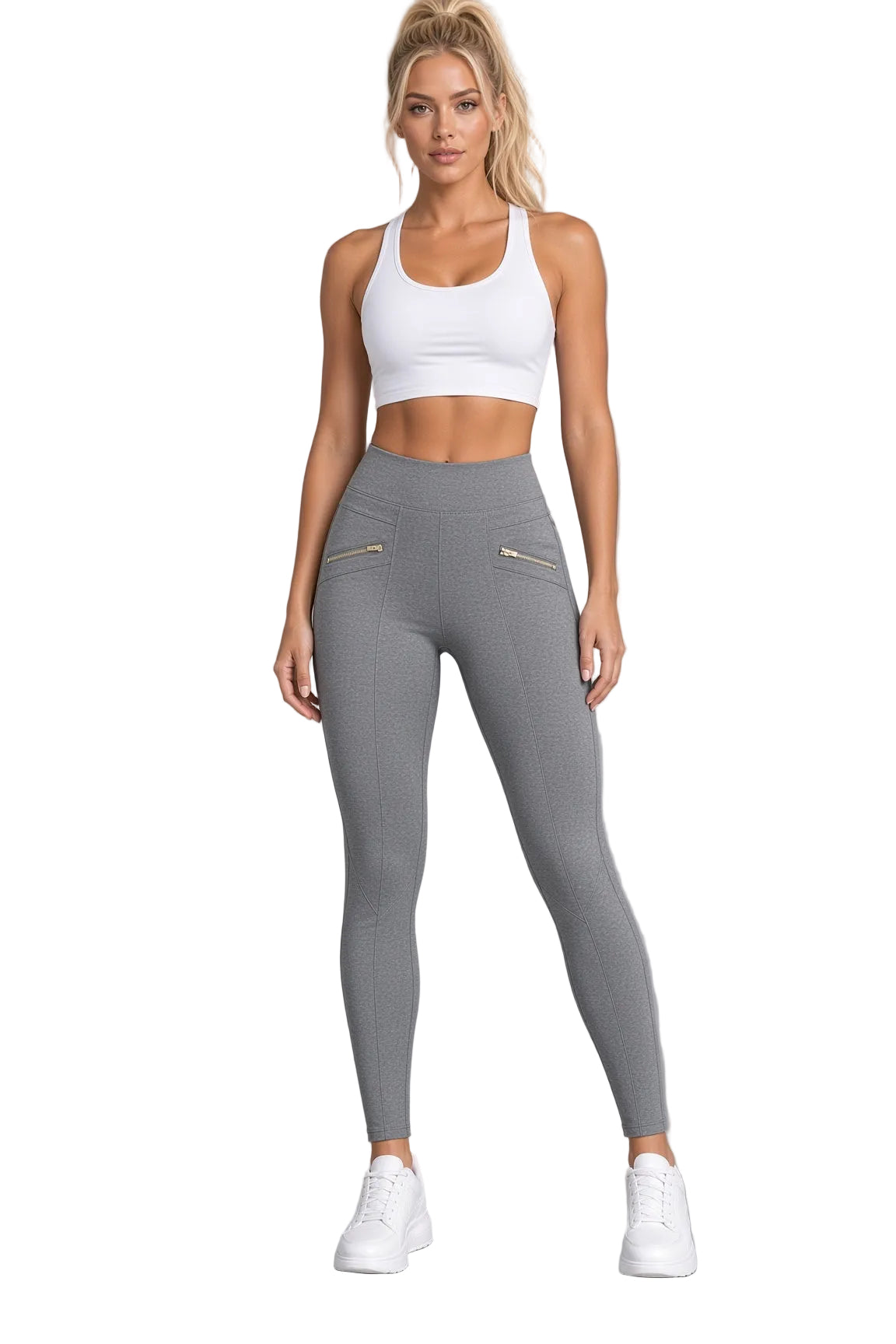 PP133 Ci Sono Leggings W/ Zipper Detailing (More color options)
