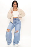 Ci Sono Bomber jacket/ Sherpa Fur Lining