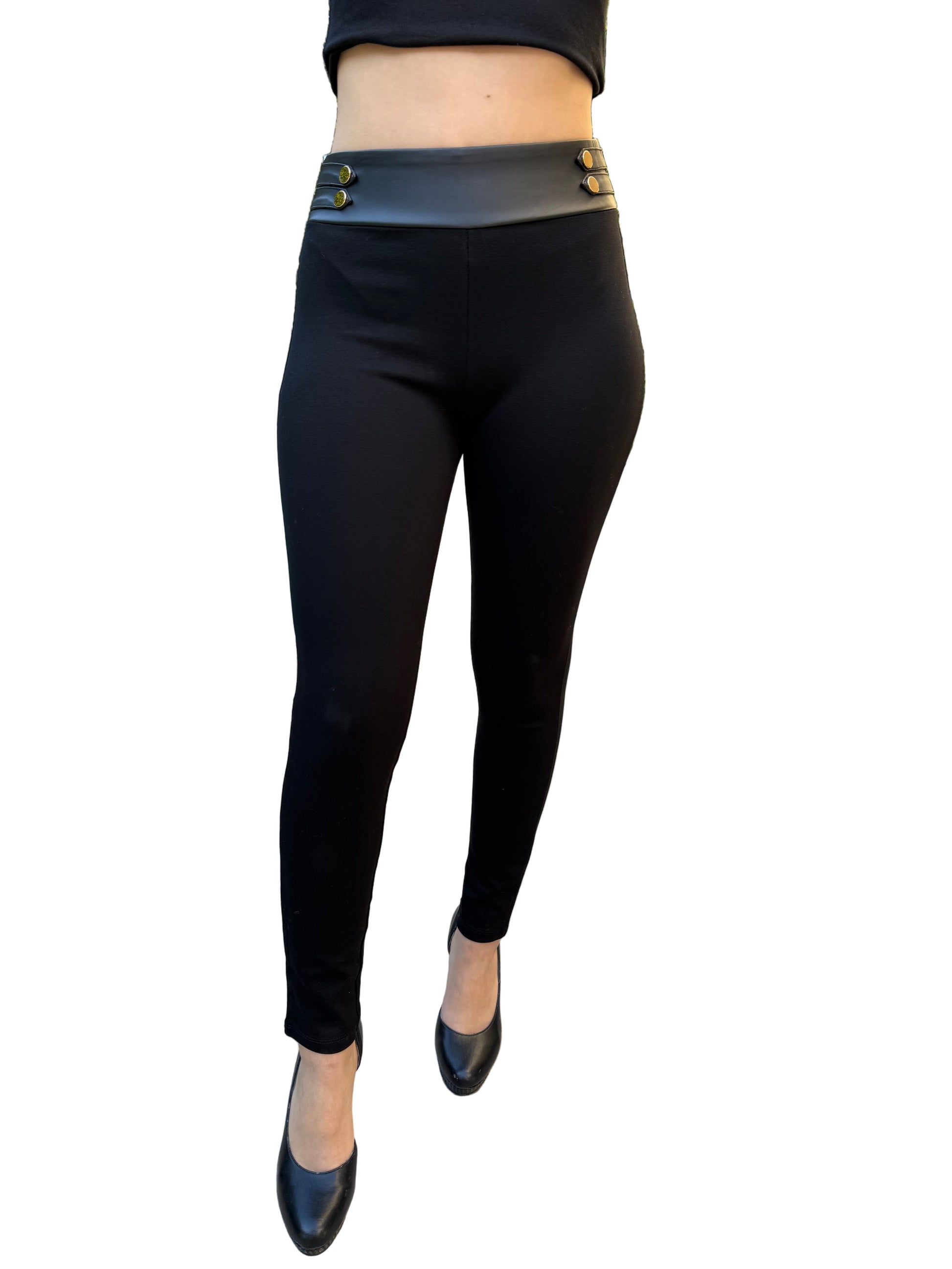 Ci Sono Vegan Leather High Waisted Leggings