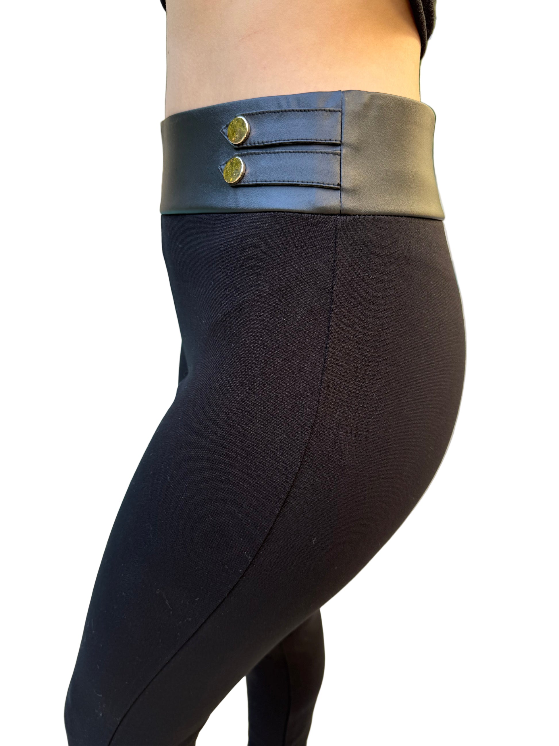 Ci Sono Vegan Leather High Waisted Leggings