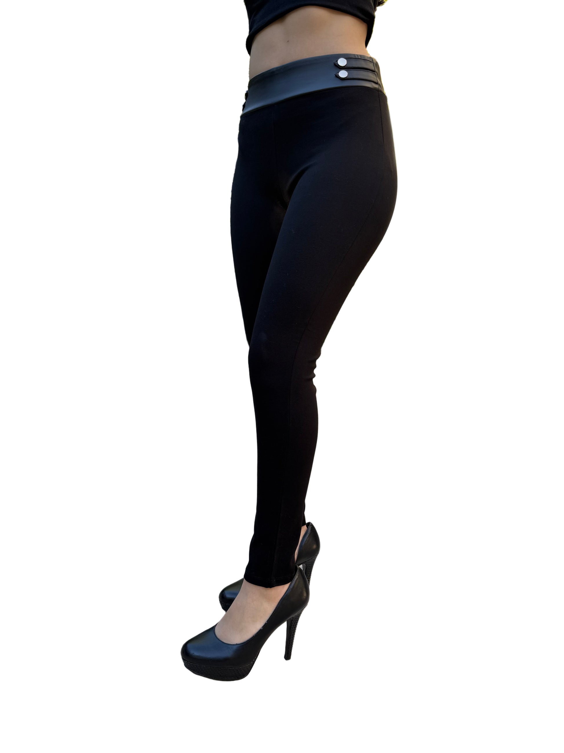 Ci Sono Vegan Leather High Waisted Leggings