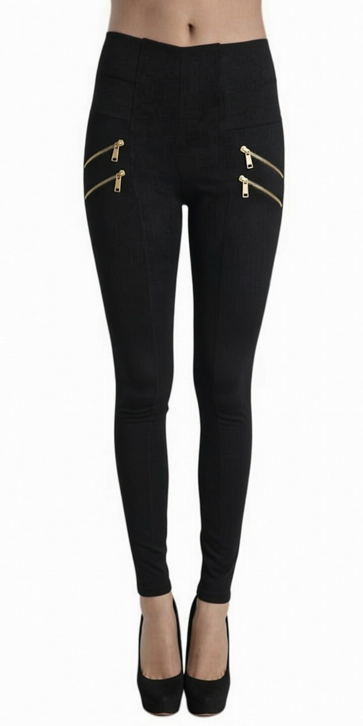 P9364 Ci Sono Elastic High Waisted Leggings( More Colors) - FashionPosh