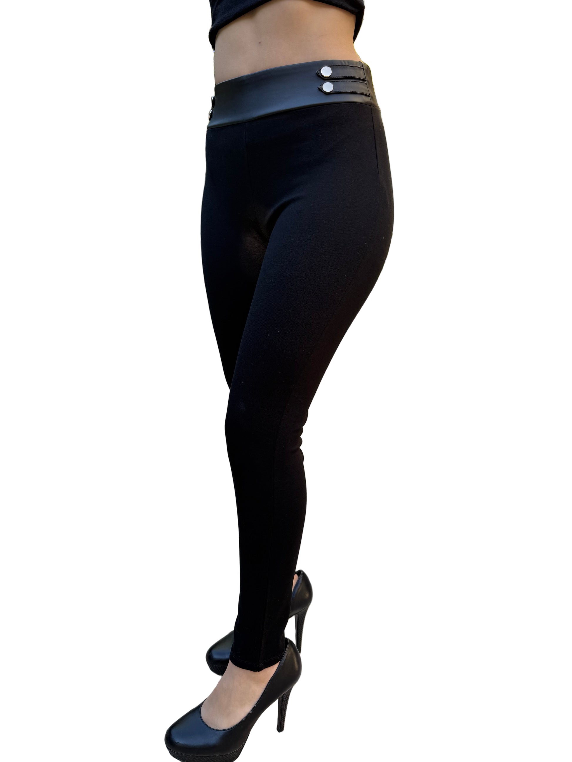 Ci Sono Vegan Leather High Waisted Leggings