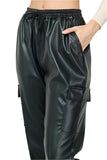 PU Leather Jogger pants