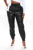 PU Leather Jogger pants