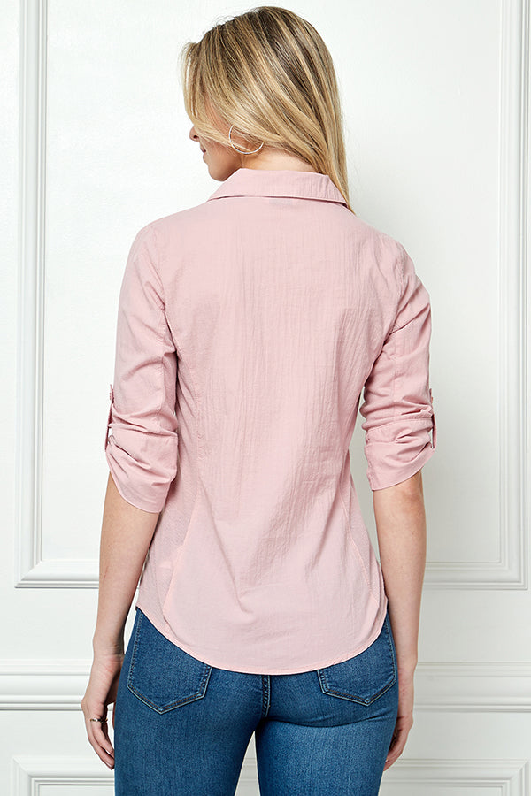 CiSono Ribbed Cage Button Down Shirt (Various Color Options)