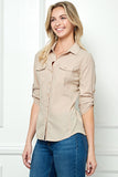 CiSono Ribbed Cage Button Down Shirt (Various Color Options)