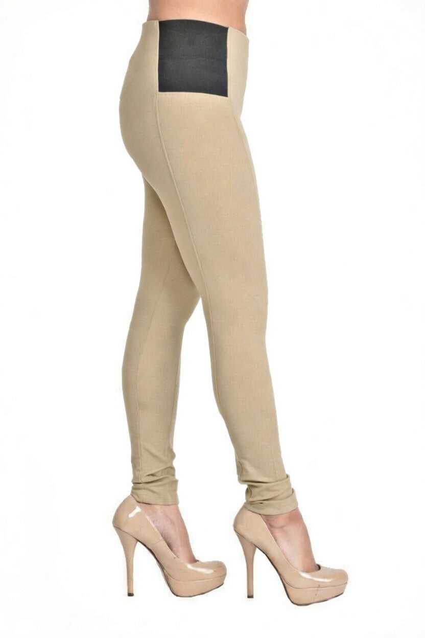 P800 Ci Sono High Waist Ponte Leggings (More color options) - FashionPosh