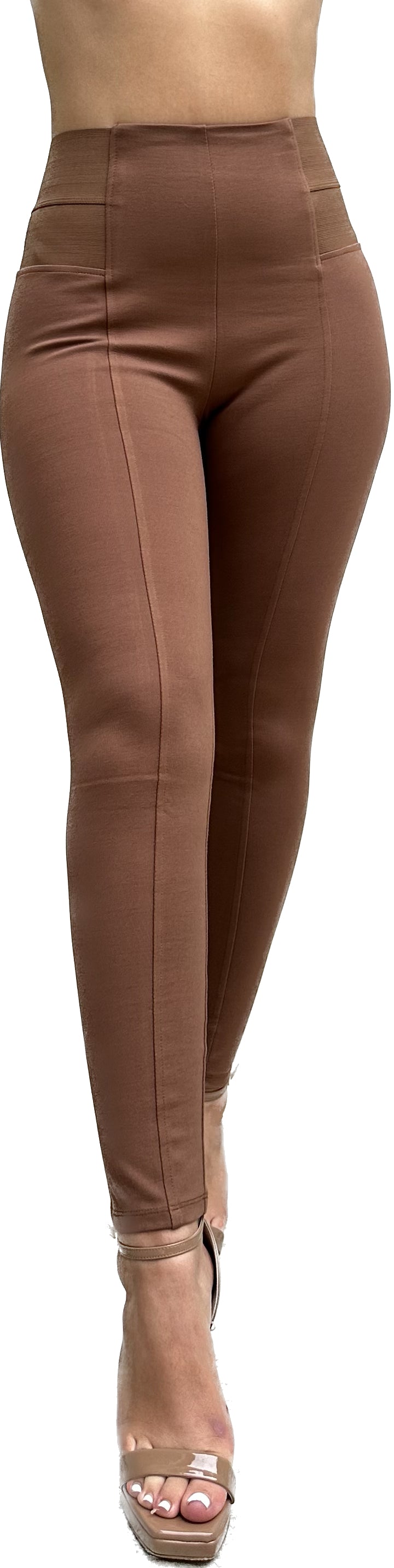 P800 Ci Sono High Waist Ponte Leggings (More color options) - FashionPosh