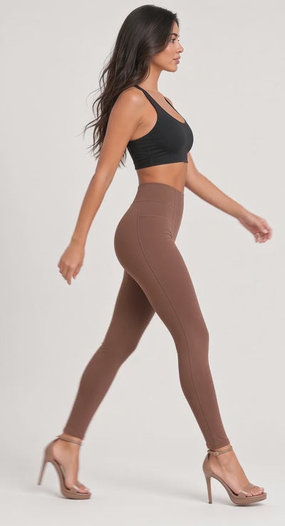 P800 Ci Sono High Waist Black Ponte Leggings (more Color Options)