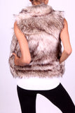 DV569B Furry Faux Fur Vest - FashionPosh