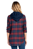 PTP48 Hooded Plaid Shirt/ Double Layer - FashionPosh