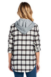Double Layer Hooded Plaid Shirt - FashionPosh