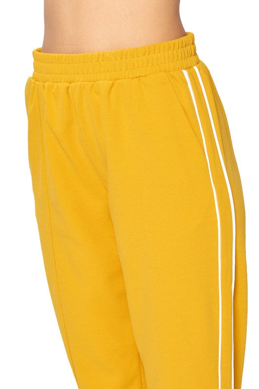 Stripe Jogger Drawstring Sweat pants - FashionPosh
