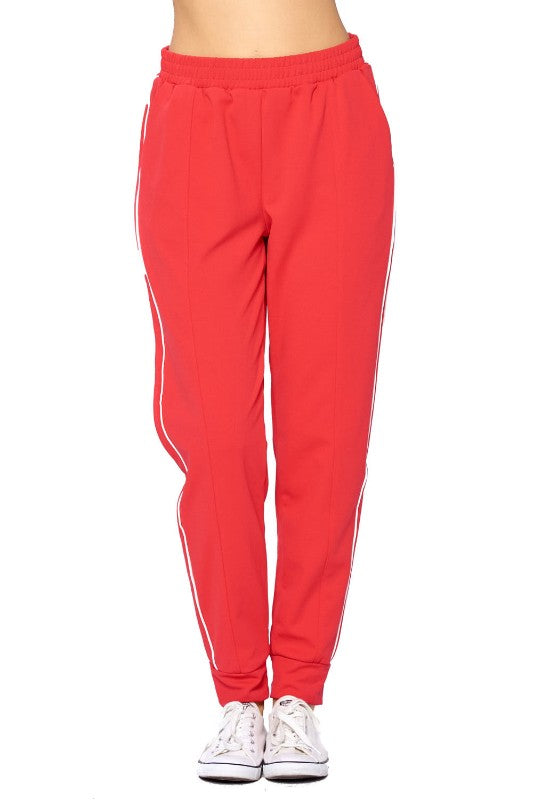 Stripe Jogger Drawstring Pants - FashionPosh