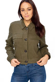 Button Down Linen Jacket - FashionPosh
