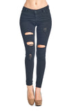 CiSono Ripped Skinny Leg Denim Jeans - FashionPosh