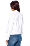 Classic White Denim Jacket - FashionPosh