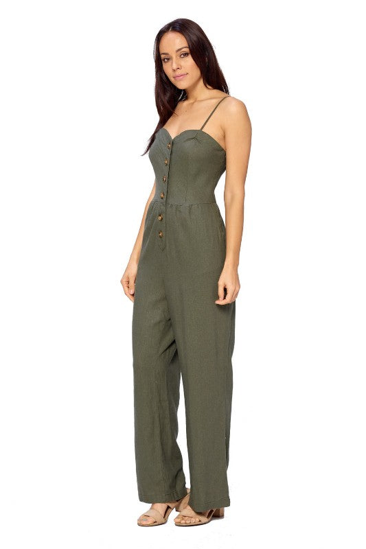 RP174 Linen Romper Pants - FashionPosh
