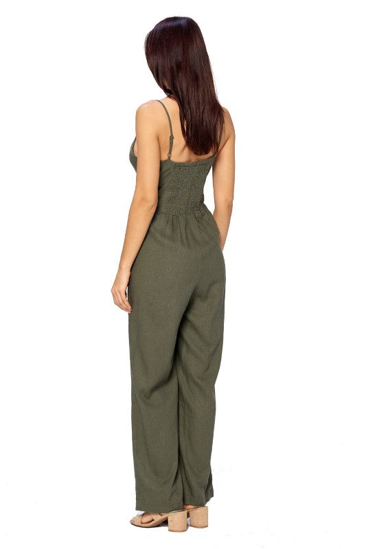 RP174 Linen Romper Pants - FashionPosh