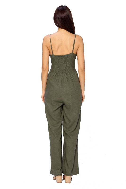RP174 Linen Romper Pants - FashionPosh