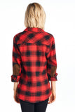 PTP01 Plaid Flannel Shirt W/ Elbow Patch (More color options) - FashionPosh