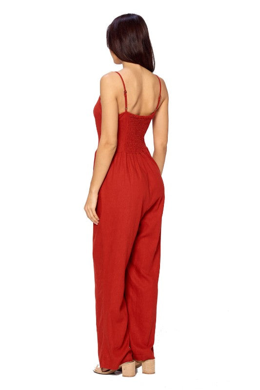 Linen Romper Pants - FashionPosh