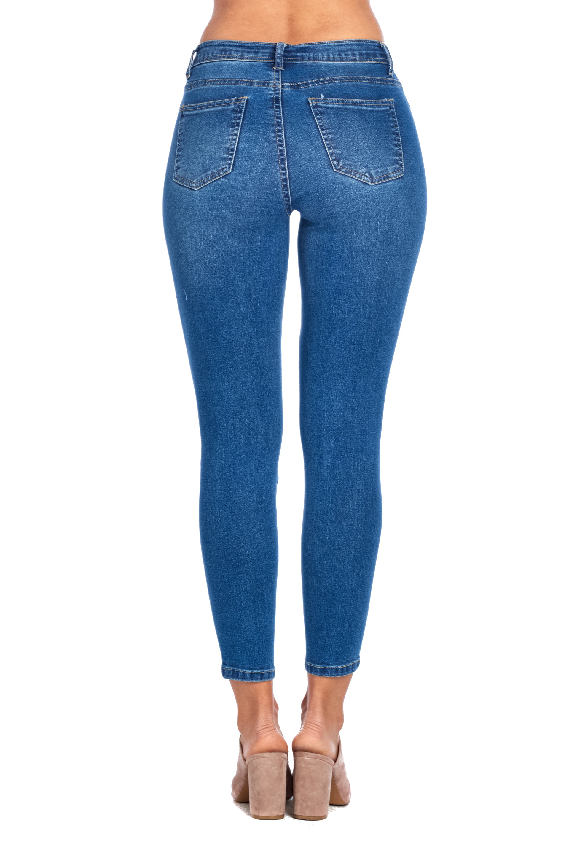 DP9967 Sculpting Ripped Jeans - FashionPosh