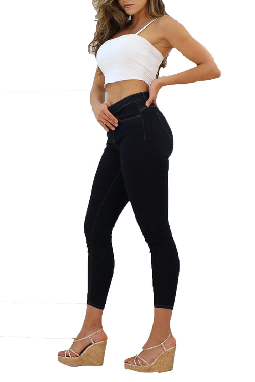 Booty Lifting Ankle Length Jeans - FashionPosh