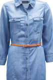 CTP96 Tencel Shirtdress W/Belt ( More Colors) - FashionPosh