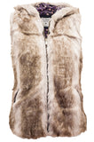 DV641 Fur Vest W/Hoodie - FashionPosh