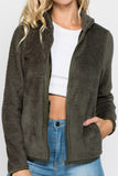 Cozy Sherpa Hooded Zip-Up Jacket (MORE COLORS) - FashionPosh