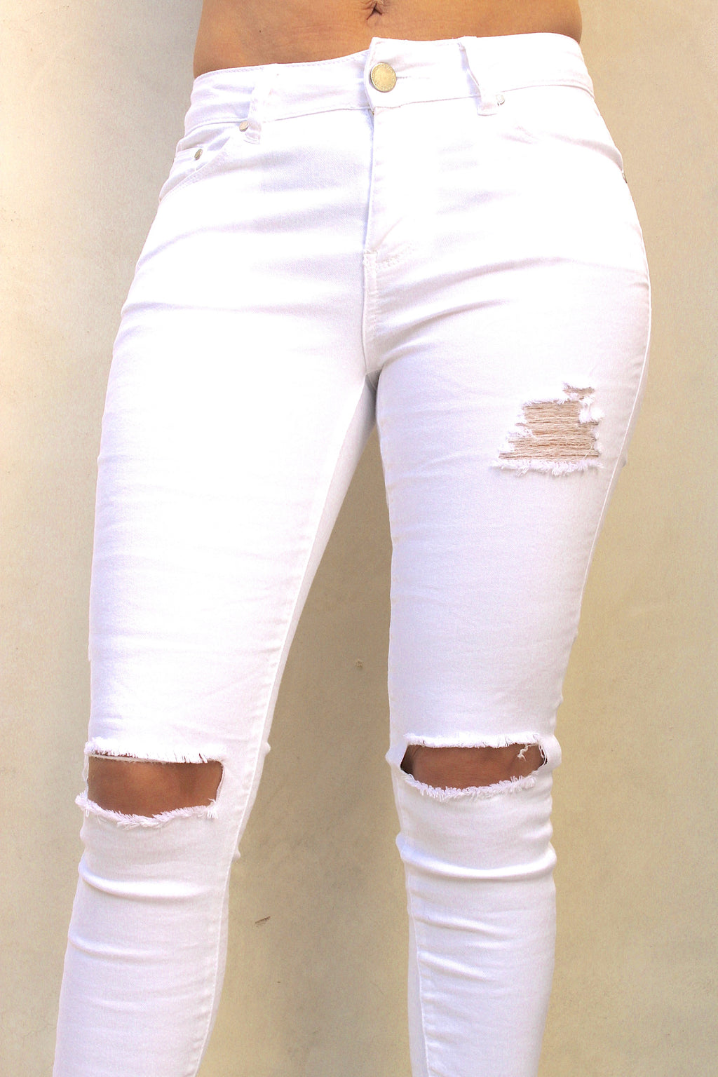 P9750 Distressed Ripped Jean Leggings - FashionPosh