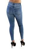 DP1012 CiSono Light Skinny Leg Denim Jeans - FashionPosh