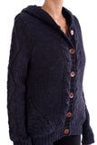 SW26036 Hooded Cardigan Sweater - FashionPosh