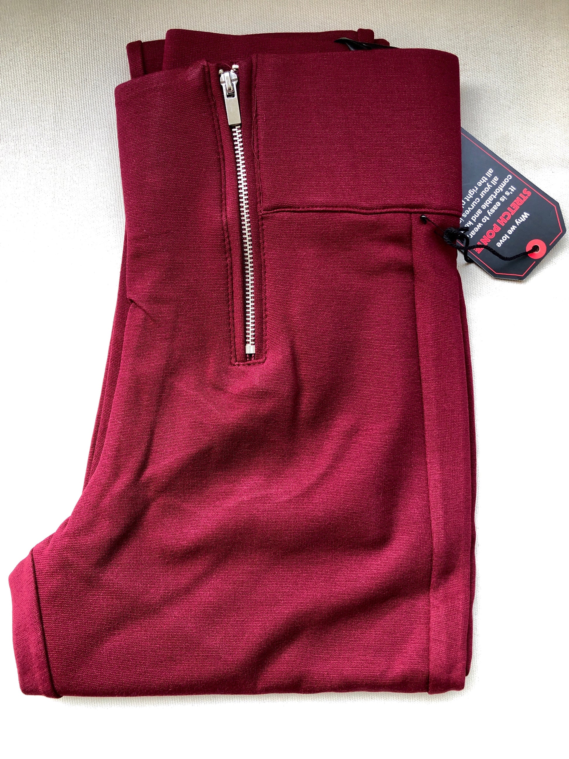 PP143 Ponte Leggings W/Zipper Accent - FashionPosh