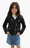 KJK1066 Kids Quilted PU Leather Jacket - FashionPosh