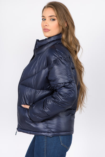 Warm Nylon Puffer Jacket - FashionPosh