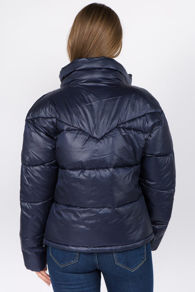 Warm Nylon Puffer Jacket - FashionPosh