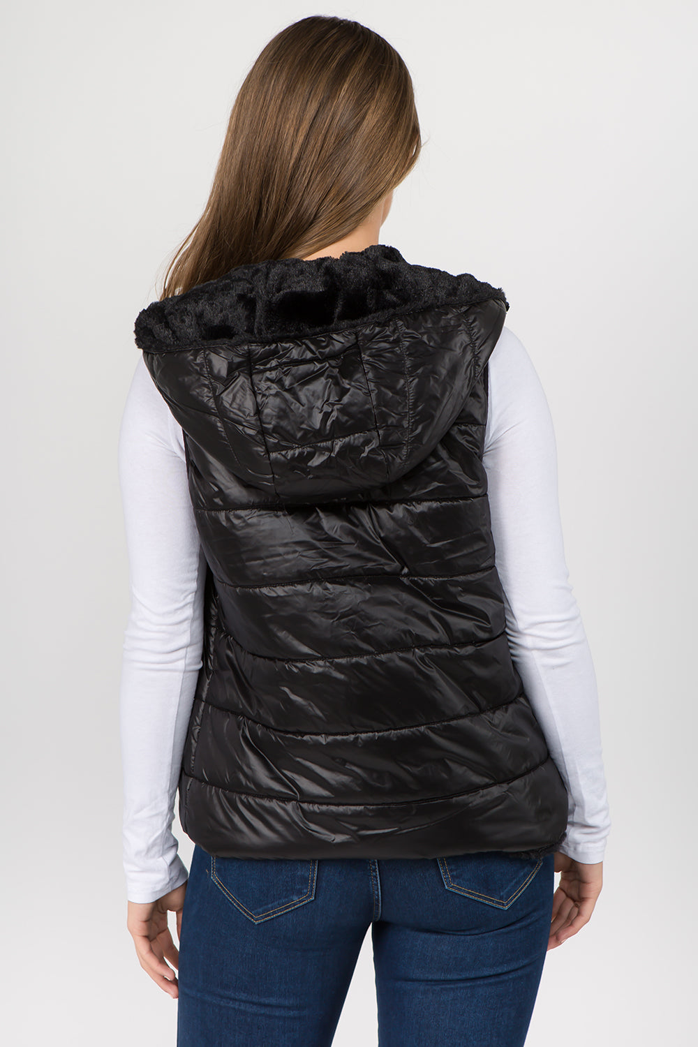 Reversible Vest with Hoodie - FashionPosh