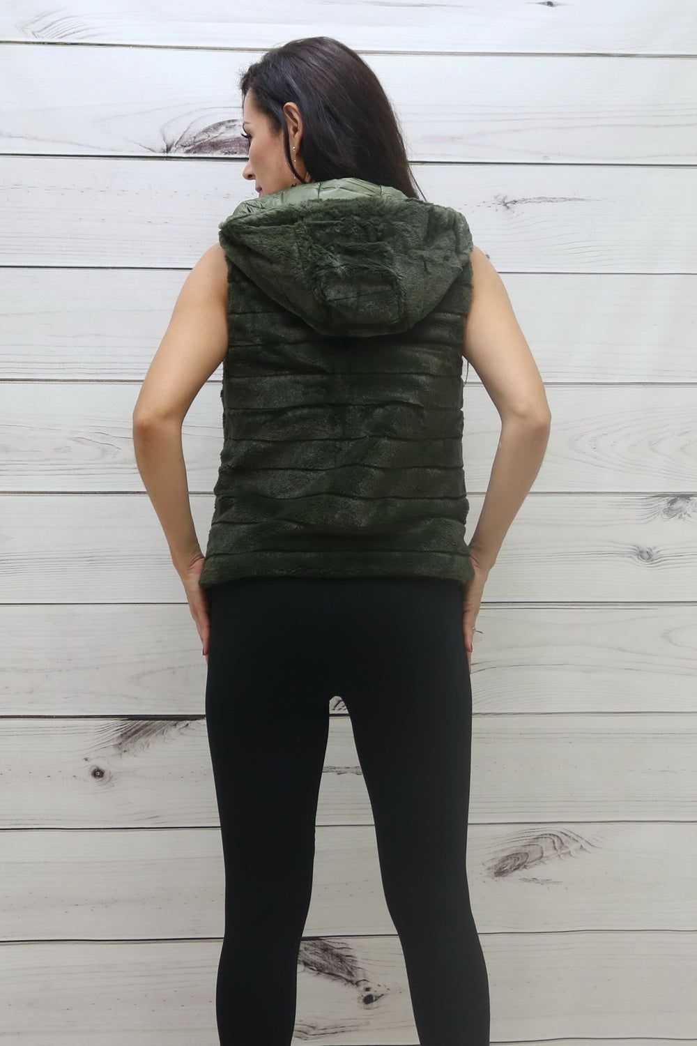 Chic Reversible Vest with Hoodie - FashionPosh