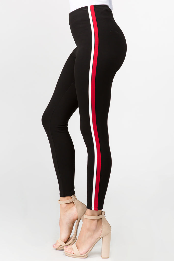 Shore Win 7/8 Leggings (Black / Pink & White stripes) – B.Y.O ACTIVE  Activewear